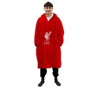 OHS Oversized Hoodie Blanket Liverpool Fc Sherpa Fleece Soft Throw, Red - Medium