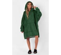 OHS Oversized Plush Sherpa Fleece Hoodie Blanket in Dark Green OHS Dark Green One Size