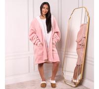 Sienna Oversized Hoodie Women Zip Up, Valentines Gifts for Her Super Soft Sherpa Fleece Hoodie Blanket Women Wearable Blanket Bed Jacket Sweatshirt Cardigan Jumper, Blush Pink