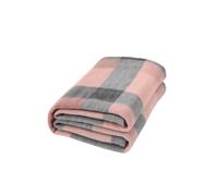 OHS Pack of 10 Printed Fleece Blanket Throw in Light Pink | Size: 120 cm x 150 cm OHS Light Pink 120 cm x 150 cm