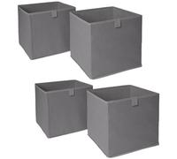 OHS Pack Of 4 Folding Storage Organiser Cube Home Laundry Box