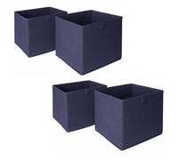 OHS Pack Of 4 Folding Storage Organiser Cube Home Laundry Box