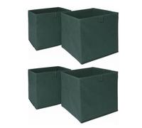 OHS Pack Of 4 Folding Storage Organiser Cube Home Laundry Box