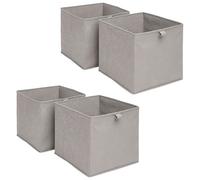 OHS Pack Of 4 Folding Storage Organiser Cube Home Laundry Box