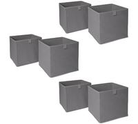 OHS Pack Of 6 Folding Storage Organiser Cube Home Laundry Box