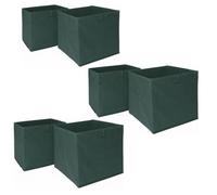 OHS Pack Of 6 Folding Storage Organiser Cube Home Laundry Box