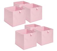 OHS Pack Of 6 Folding Storage Organiser Cube Home Laundry Box