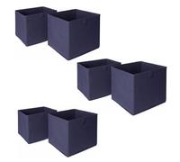 OHS Pack Of 6 Folding Storage Organiser Cube Home Laundry Box