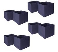 OHS Pack Of 8 Folding Storage Organiser Cube Home Laundry Box