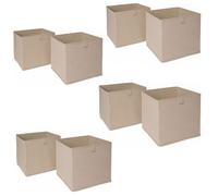 OHS Pack Of 8 Folding Storage Organiser Cube Home Laundry Box