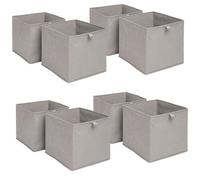OHS Pack Of 8 Folding Storage Organiser Cube Home Laundry Box