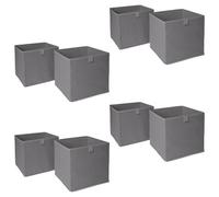 OHS Pack Of 8 Folding Storage Organiser Cube Home Laundry Box