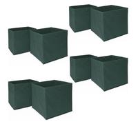 OHS Pack Of 8 Folding Storage Organiser Cube Home Laundry Box