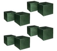 OHS Pack Of 8 Matte Velvet Cube Storage Boxes