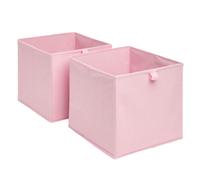 OHS Pair Of 2 Folding Storage Organiser Cube Home Laundry Box