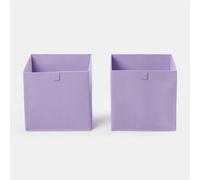OHS Pair Of 2 Folding Storage Organiser Cube Home Laundry Box