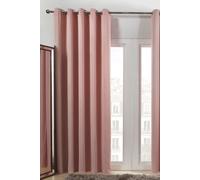 OHS Pair of Thermal Ready Made Eyelet Blackout Curtains in Baby Pink | Size: 228 cm width x 228 cm drop OHS Baby Pink 228 cm width x 228 cm drop