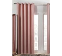 Dreamscene Bedroom Blackout Curtains Pink Eyelet, Thermal Modern Decorative Curtain for Living Room Bedroom Home Insulated Summer Winter Soft Curtains, 66x54”