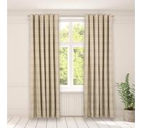 OHS Eyelet Woven Check Curtains Green, Decorative Blackout Curtains for Bedroom Living Room Soft Modern Thermal Lined Blackout Curtains, 66x72”