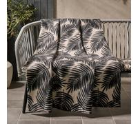 OHS Palm Leaf Throw Over Bed Blanket Soft Garden Chair Fleece Warm Travel Bedspread