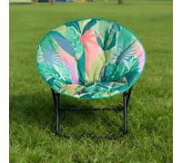 OHS Palm Moon Camping Chair Round Folding Outdoor Garden Seat in Green OHS Green