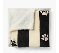 OHS Paw Print Sherpa Fleece Pet Blanket Dogs Cat Soft Plush Throw