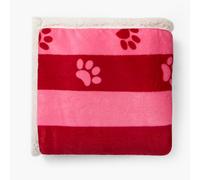 OHS Paw Print Sherpa Fleece Pet Blanket Dogs Cat Soft Plush Throw