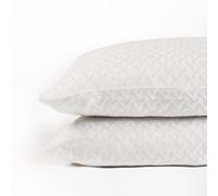 OHS Pillow Protectors 2 Pack, Stain Resistant Zipped Ultra Soft Fibre Cooling Pillow Protector Breathable Hypoallergenic Luxury Quality Zipped Pillow Protectors, White - 50 x 75cm