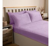 OHS Pillows Case 4 Pack Shaggy, Teddy Fleece Hotel Quality Thermal Pillowcases Luxury Pillow Cover Fluffy Pillow Cases Side Sleeper Winter Warm Super Soft, Lilac Purple