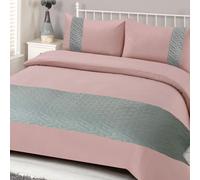 Ohs Pinsonic Duvet Cover With Pillow Case Bedding Set, Blush - King