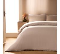 OHS King Size Bedding Piped Edge, Ultrasoft Warm Microfibre Fabric Modern Stylish Luxury 100% Soft Touch Duvet Cover Set with Two Pillowcases, Cream/Black - Kingsize