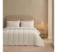 Ohs Plain 10.5 Tog Coverless Duvet With Pillowcase Bedding Set - Stone