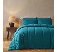 Ohs Plain 10.5 Tog Coverless Duvet With Pillowcase Bedding Set - Teal