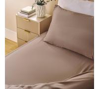 OHS Plain Bed Sheet Microfibre Deep Fitted Soft in Natural | Size: Single OHS Natural Single