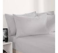 OHS Plain Bed Sheet Microfibre Deep Fitted Soft in Silver | Size: King OHS Silver King