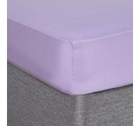 Ohs Plain Dyed Fitted Bed Sheets Non-Iron, Lilac - Double