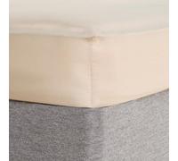 Ohs Plain Dyed Fitted Bed Sheets Non-Iron, Natural - Single