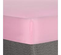 Ohs Plain Dyed Fitted Bed Sheets Non-Iron, Pink - Double