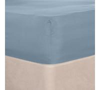 OHS Plain Dyed Non-Iron Fitted Bed Sheet in Blue | Size: Double OHS Blue Double