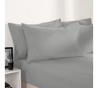 OHS Plain Dyed Non-Iron Fitted Bed Sheet in Mid Grey | Size: King Fitted OHS Mid Grey King Fitted