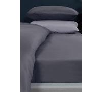 OHS Plain Dyed Non-Iron Fitted Bed Sheet in Mid Grey | Size: Super King Fitted OHS Mid Grey Super King Fitted