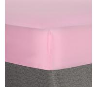 OHS Plain Dyed Non-Iron Fitted Bed Sheet in Pink | Size: Single Fitted OHS Pink Single Fitted