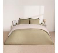 OHS Plain Reversible Duvet Cover With Pillowcase Set in Pale Green | Size: King OHS Pale Green King