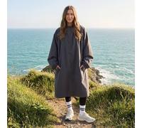 OHS Plain Sherpa Lined Water Resistant Drying Changing Robe in Charcoal | Size: S/M OHS Charcoal S/M