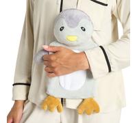 OHS Plush Animal Leakproof Hot Water Bottle Cuddly Penguin in Grey OHS Grey