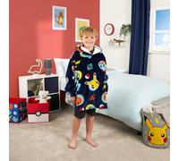 OHS Pokemon Oversized Hoodie Blanket Sherpa Fleece Wearable Throw in Blue OHS Blue One Size