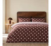 OHS Polka Dot Coverless 10.5 Tog Duvet Set King, Brown/ivory - King | 2 Pillowcases Included Packs Down for Travel or Camping Machine Washable No Separate Cover