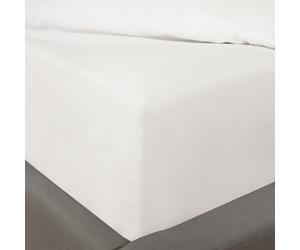 OHS Polycotton 30 Deep Elasticated Fitted Bed Sheet in White | Size: King Fitted OHS White King Fitted