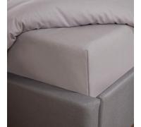 OHS Polycotton 30 Deep Elasticated Fitted Bed Sheet in Silver | Size: King Fitted OHS Silver King Fitted