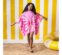 OHS Poncho Beach Towel Hooded Quick Dry Microfibre Soft Absorbent in Light Pink OHS Light Pink